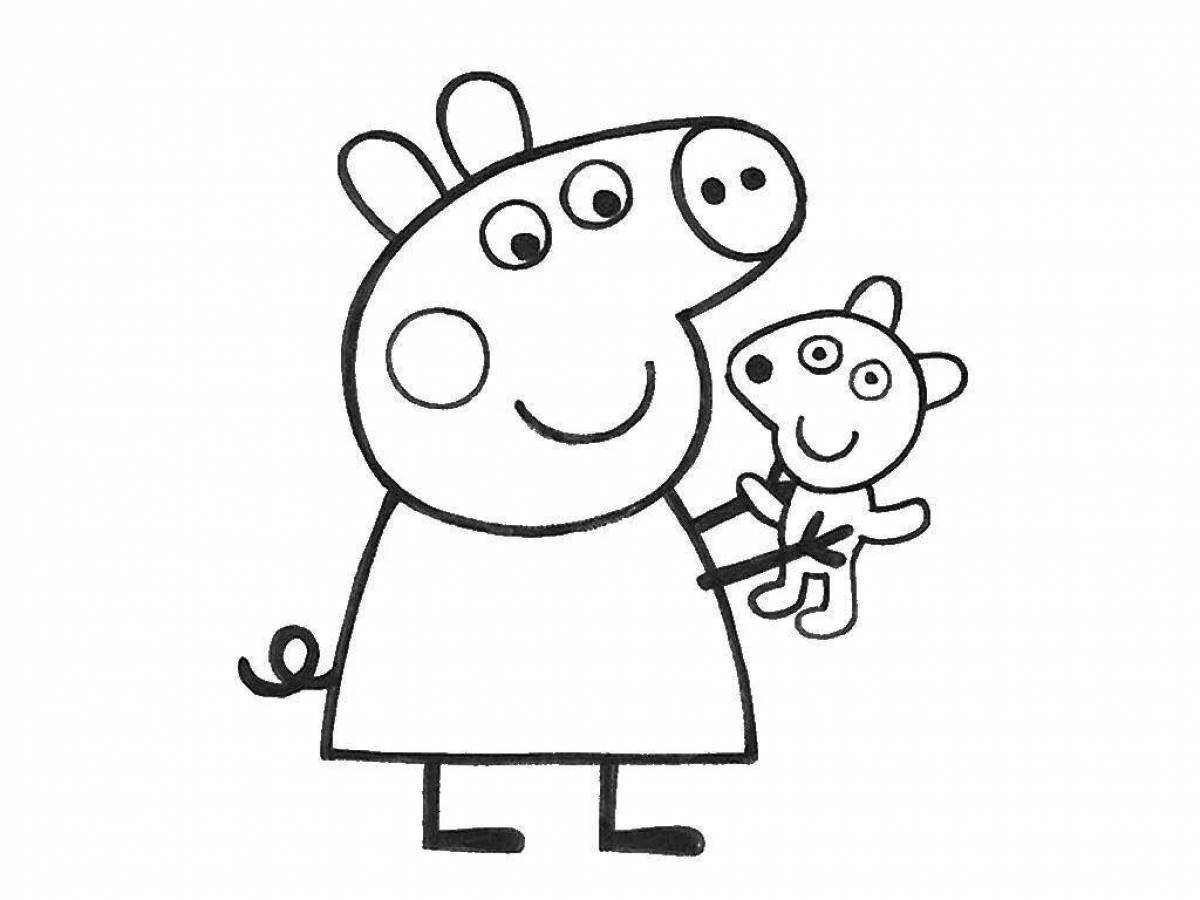 Exciting peppa pig coloring book for kids