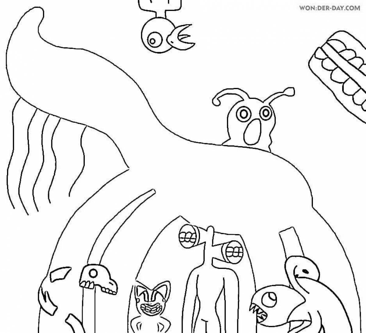 Smart cartoon dog coloring book