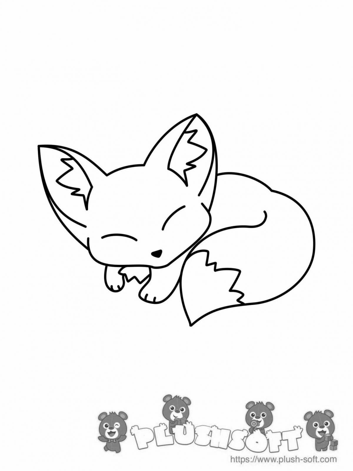 Busy coloring fox