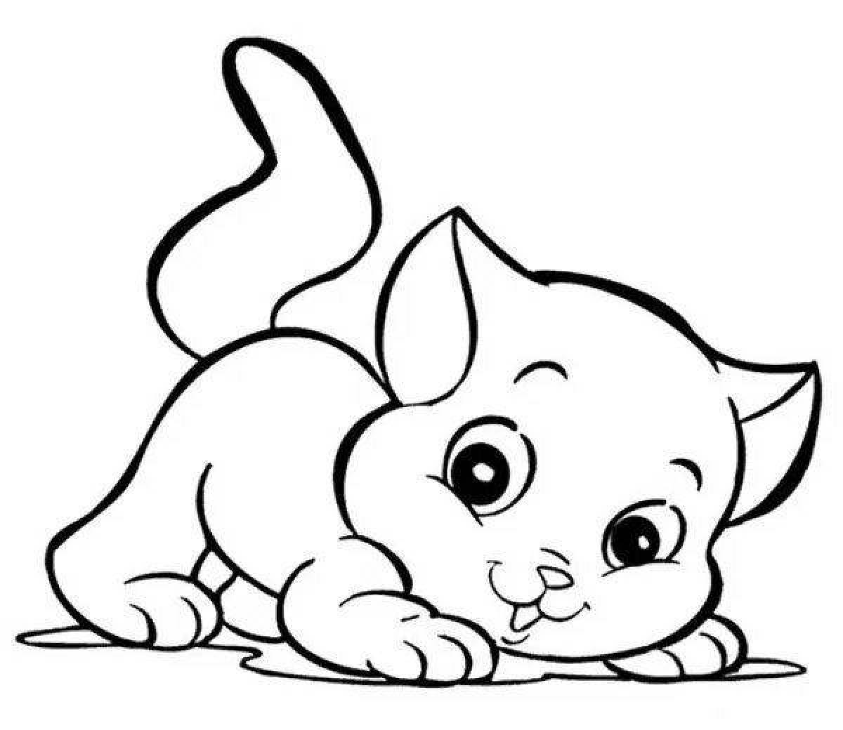 Kitty glitter coloring book for kids