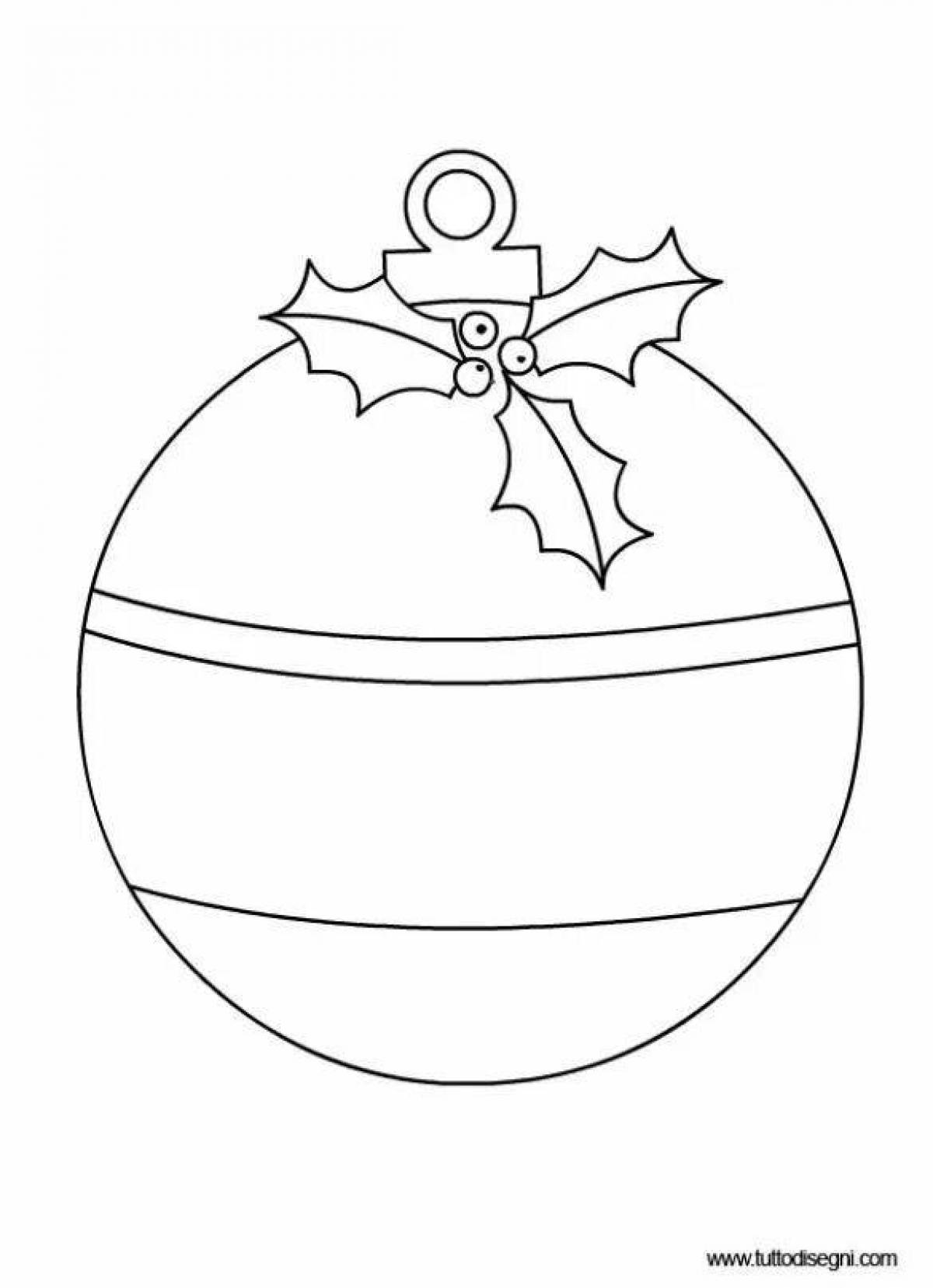 Exquisite coloring christmas ball