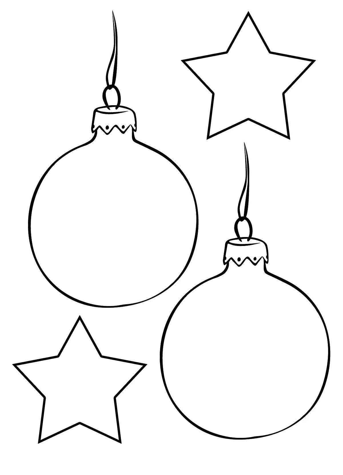 Exciting Christmas ball coloring book