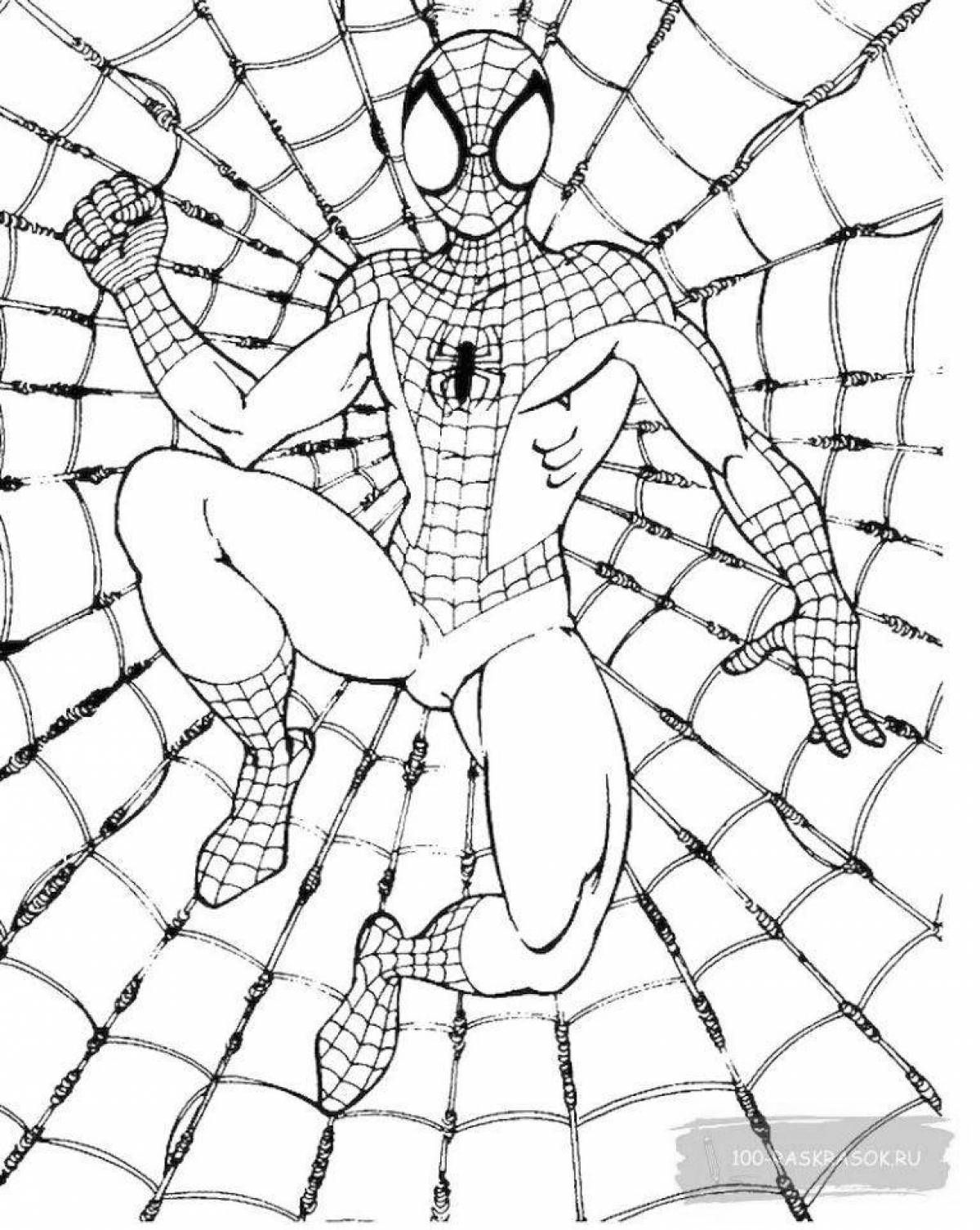 Spiderman playful coloring book for 6-7 year olds