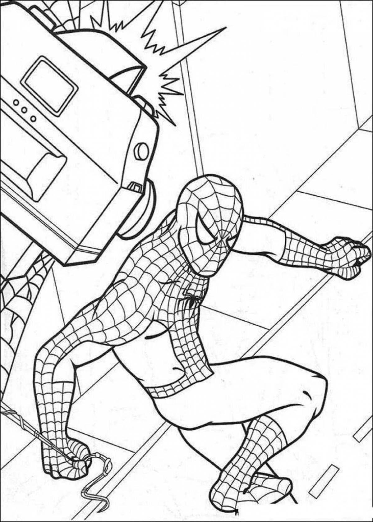 Adorable Spiderman coloring book for kids 6-7 years old