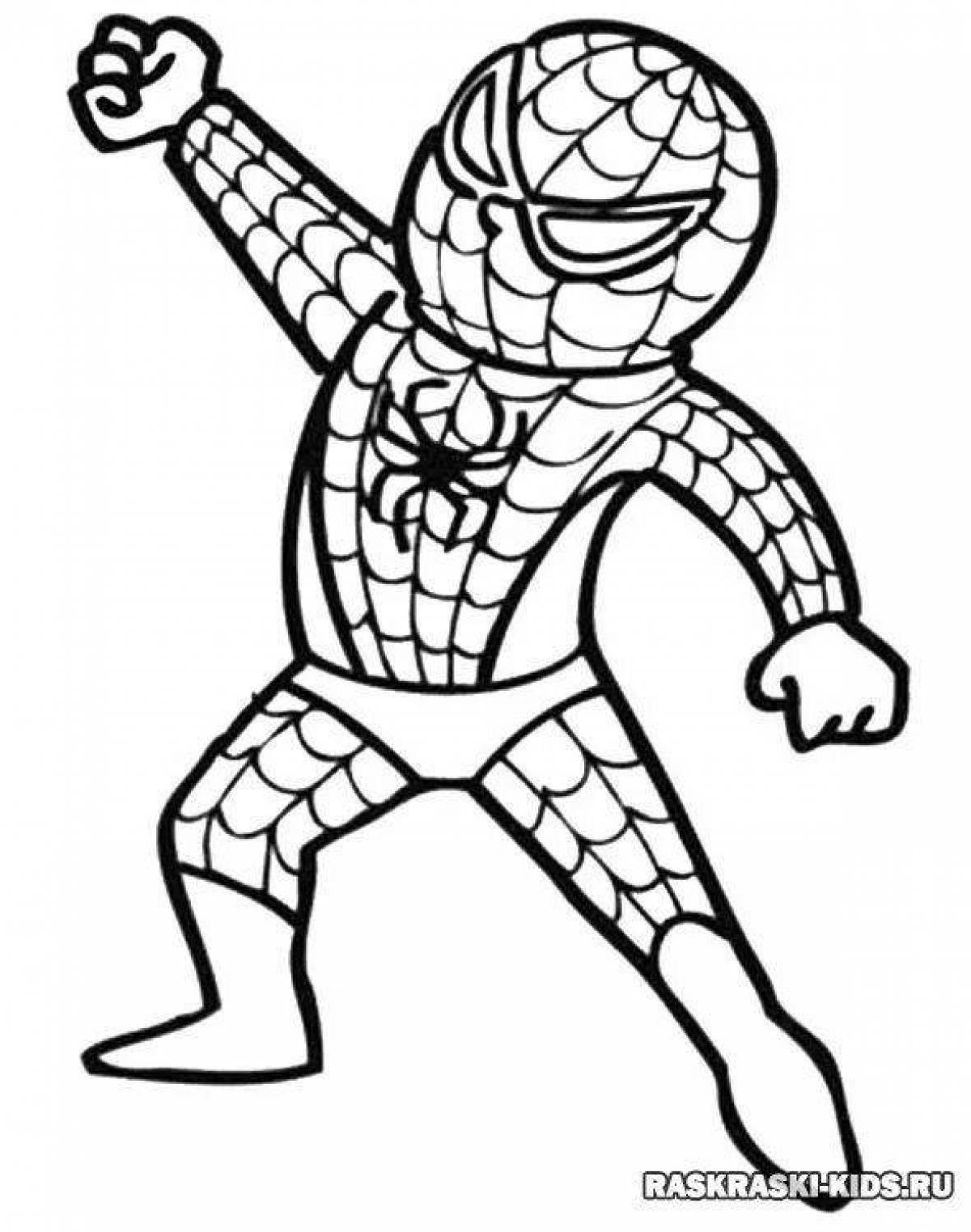 Incredible Spiderman coloring book for 6-7 year olds