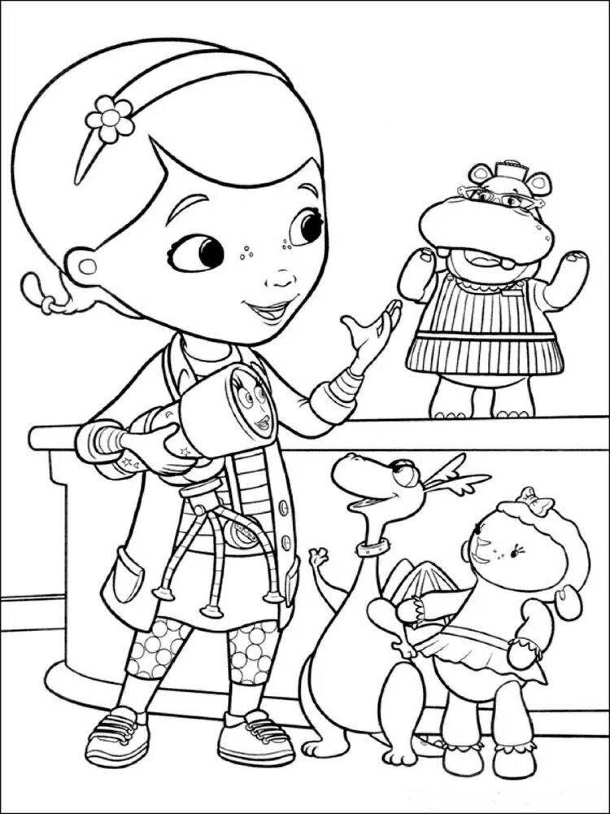 Doctor animated coloring page