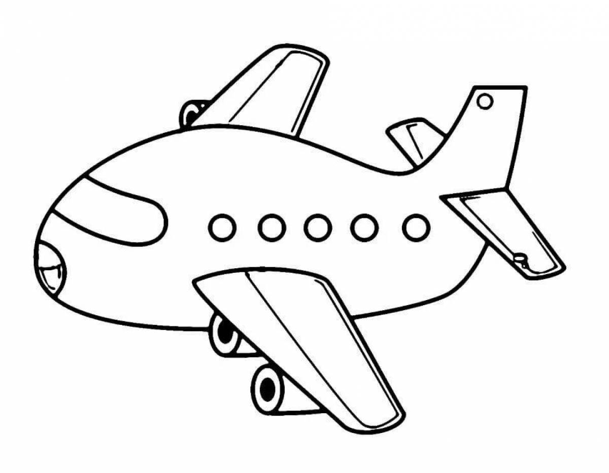 Fun airplane coloring page