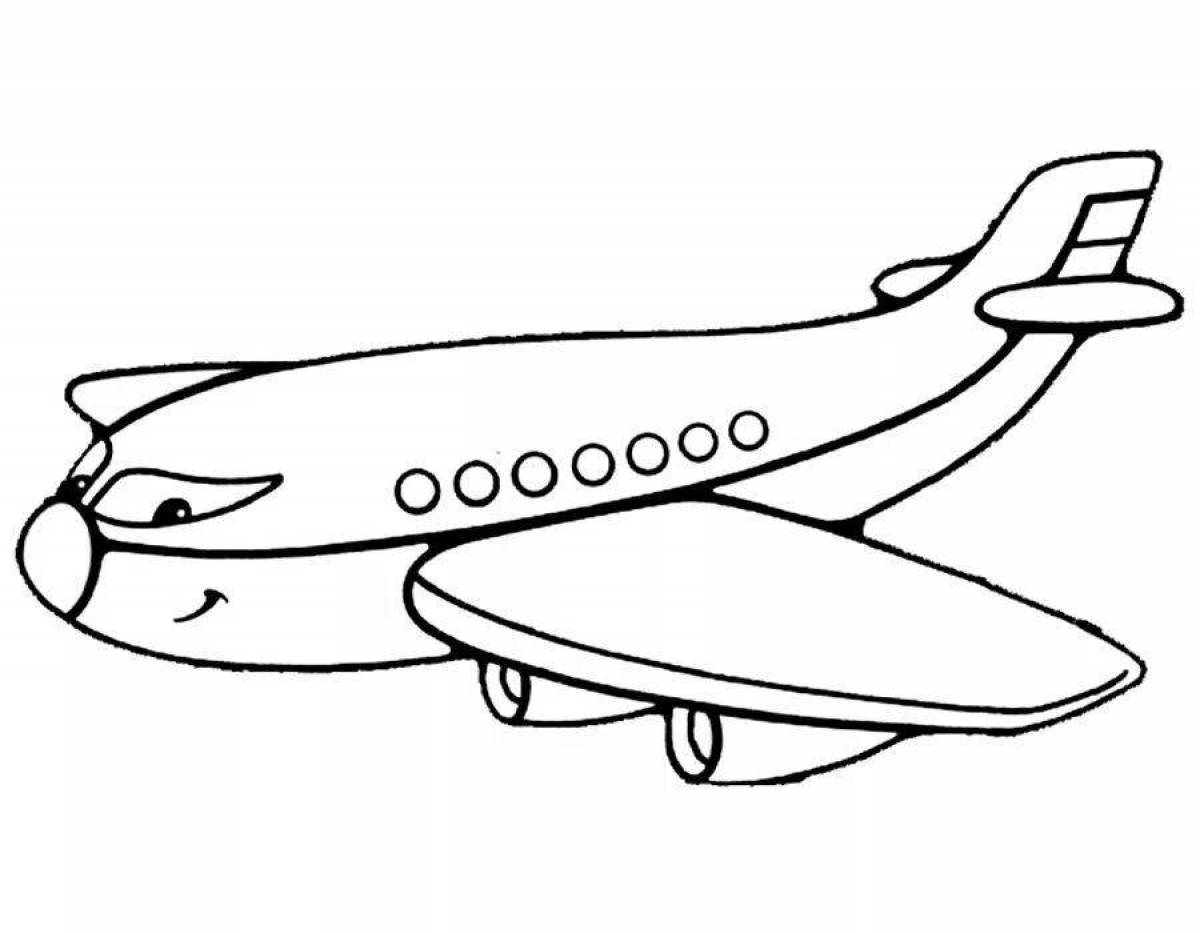 Adorable airplane coloring book