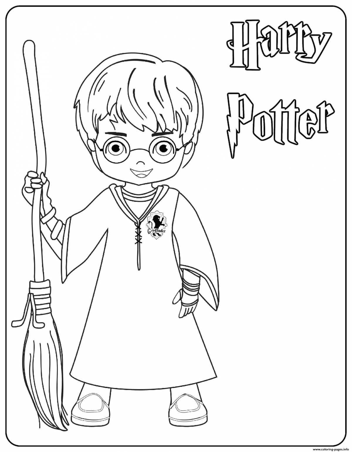 Colorful Draco Malfoy coloring book