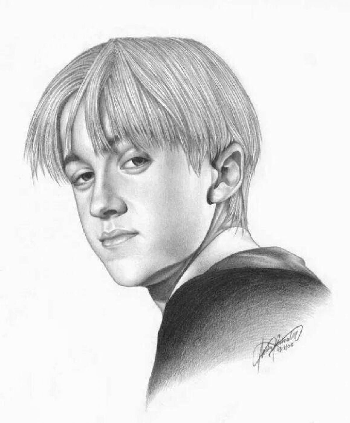 Coloring page magic draco malfoy