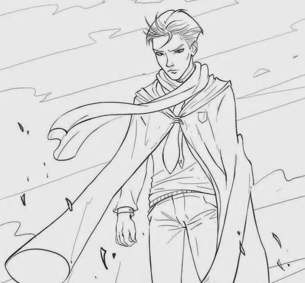 Draco malfoy glitter coloring book