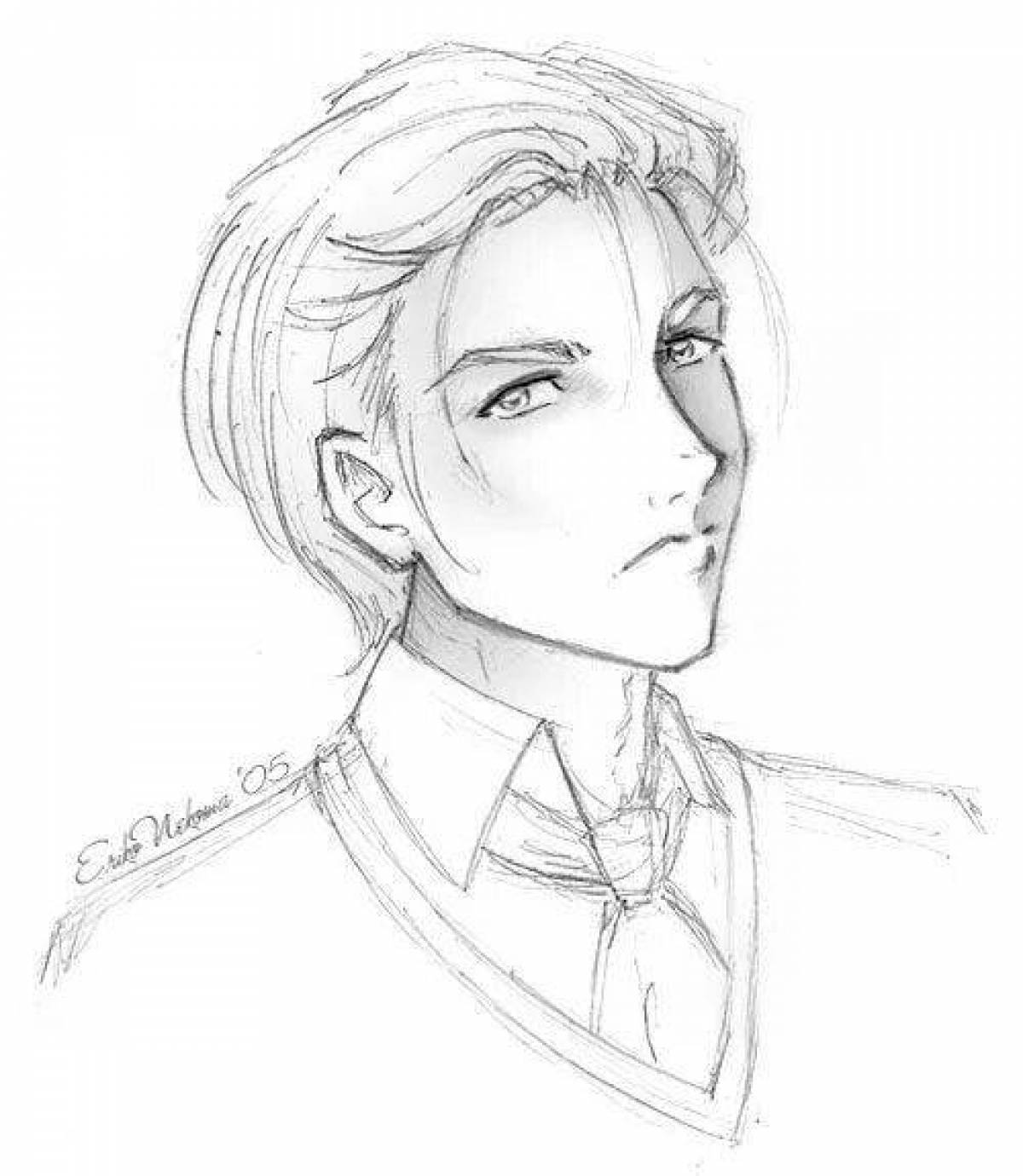 Dazzling Draco Malfoy coloring page