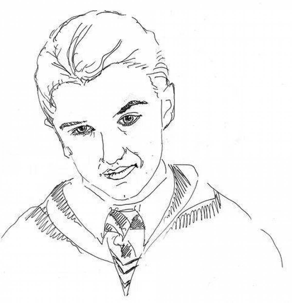 Impressive draco malfoy coloring book