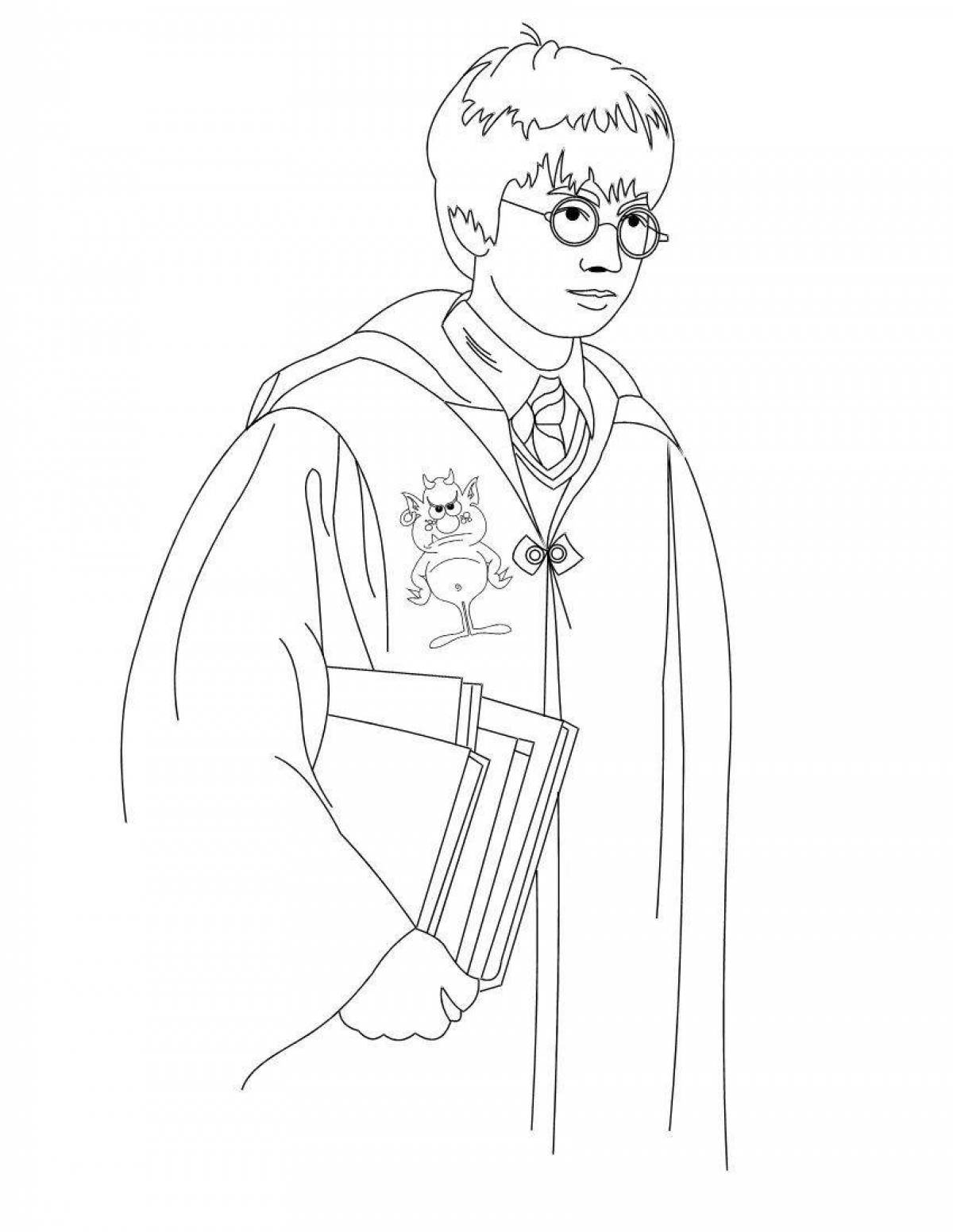Coloring page playful draco malfoy
