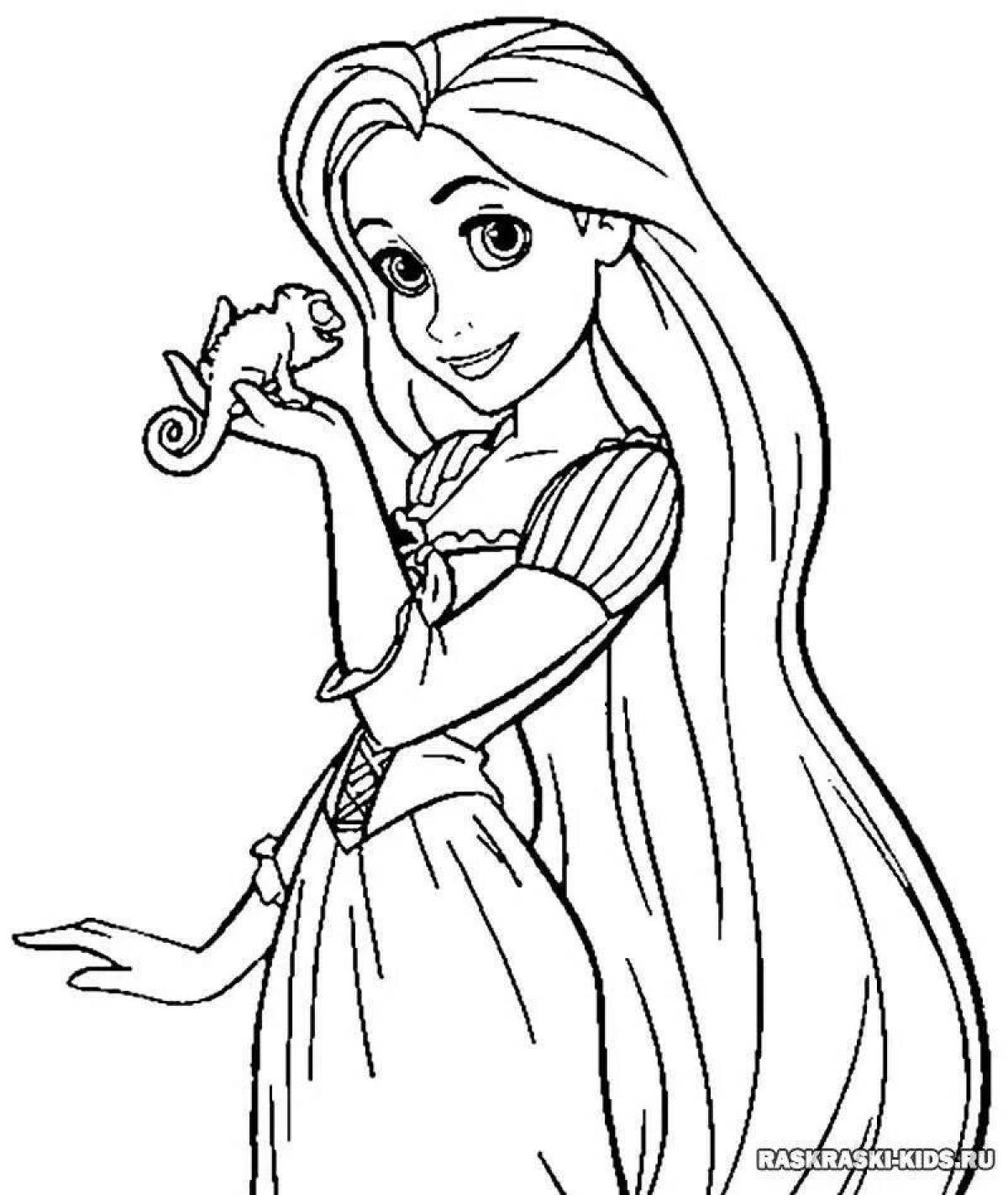 Great rapunzel coloring book for kids