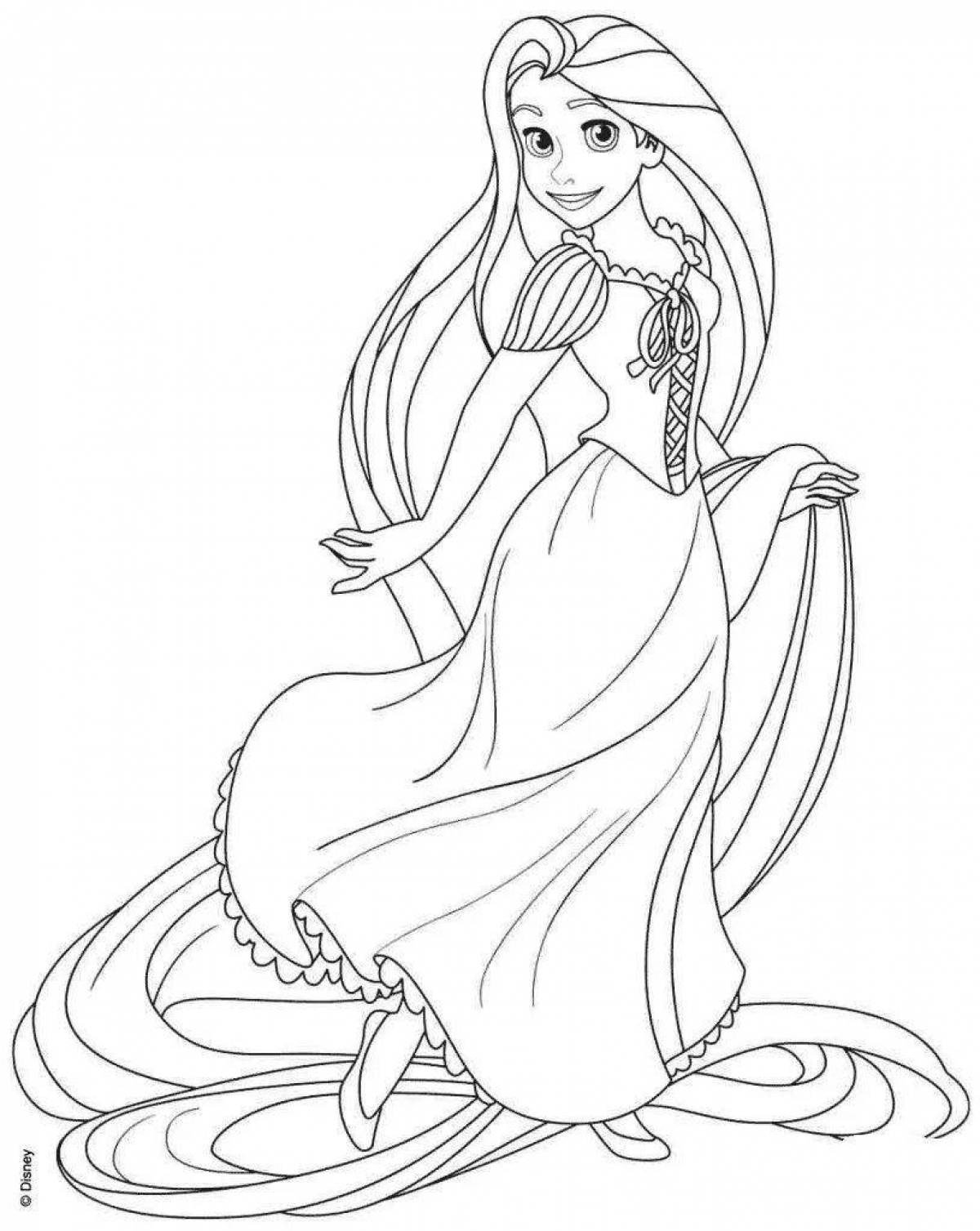 Amazing rapunzel coloring book for kids