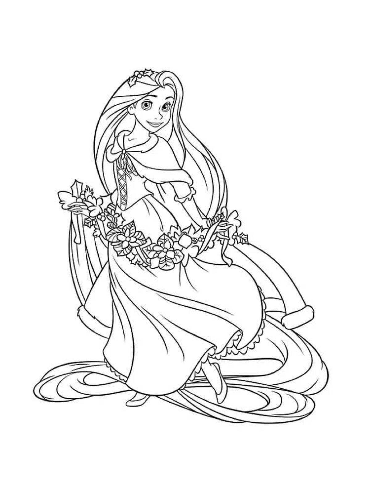 Inviting rapunzel coloring book for kids