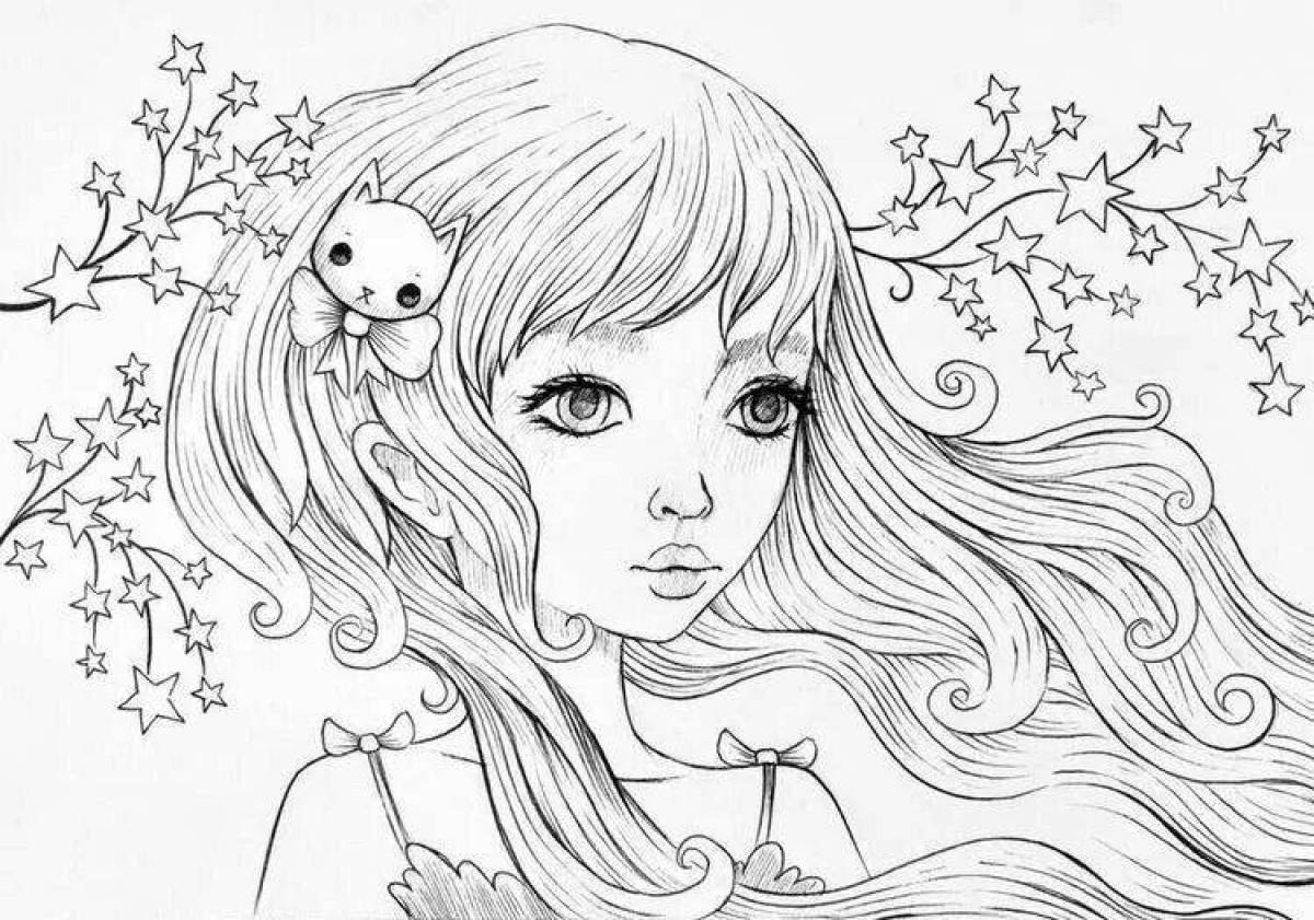 Luminous coloring book for sketch markers