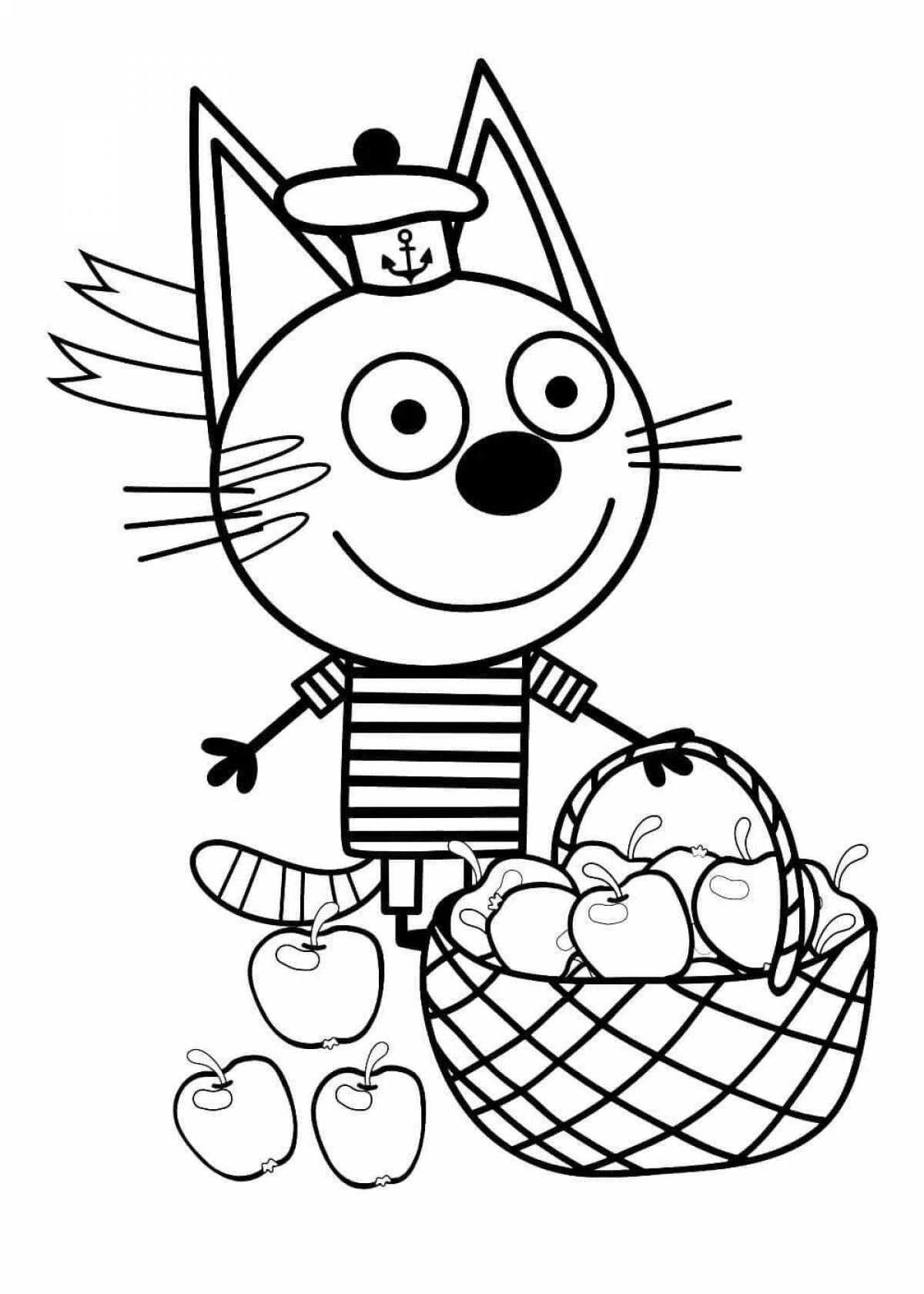 Crazy cartoon coloring book for 3-4 year olds