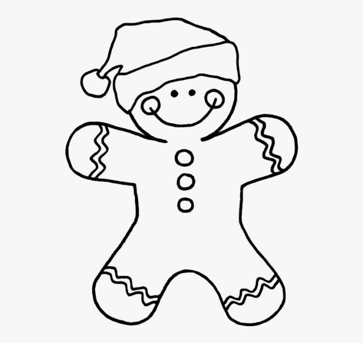 Exciting gingerbread man coloring book