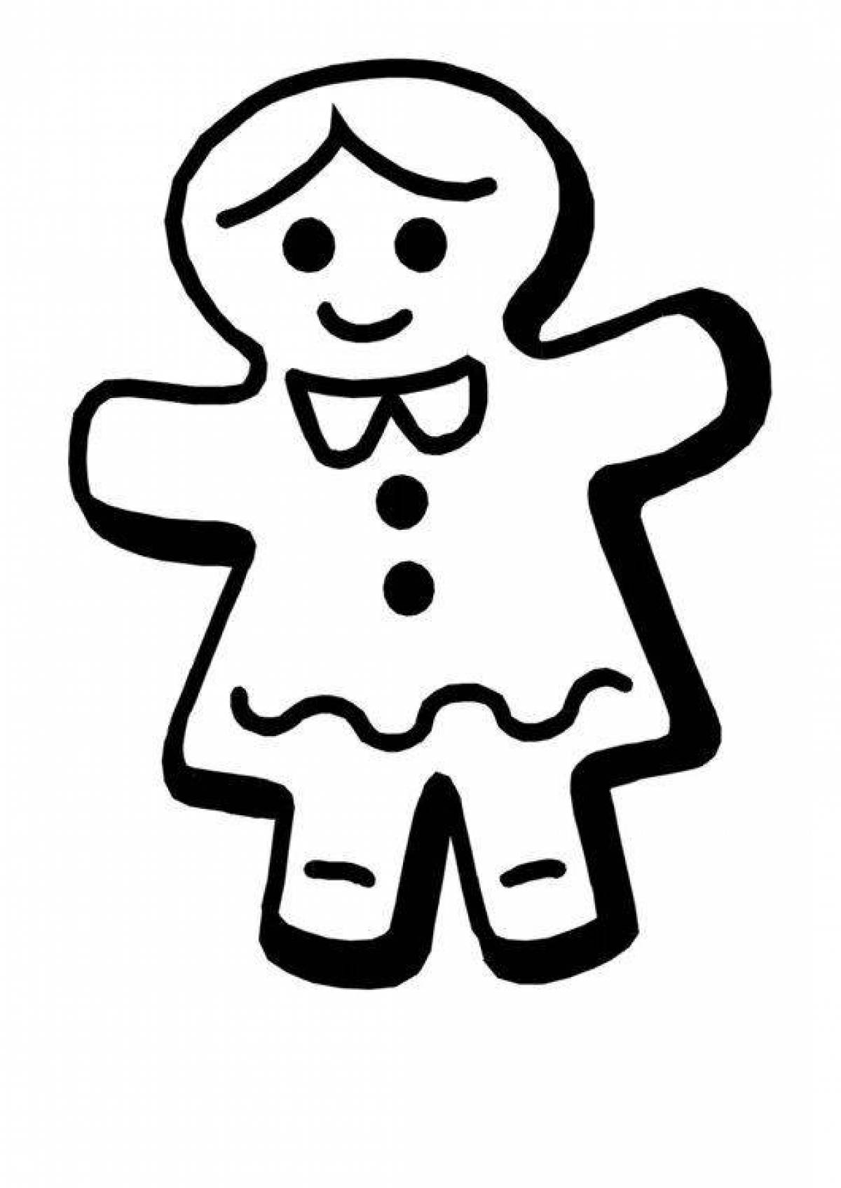 Colouring awesome gingerbread man