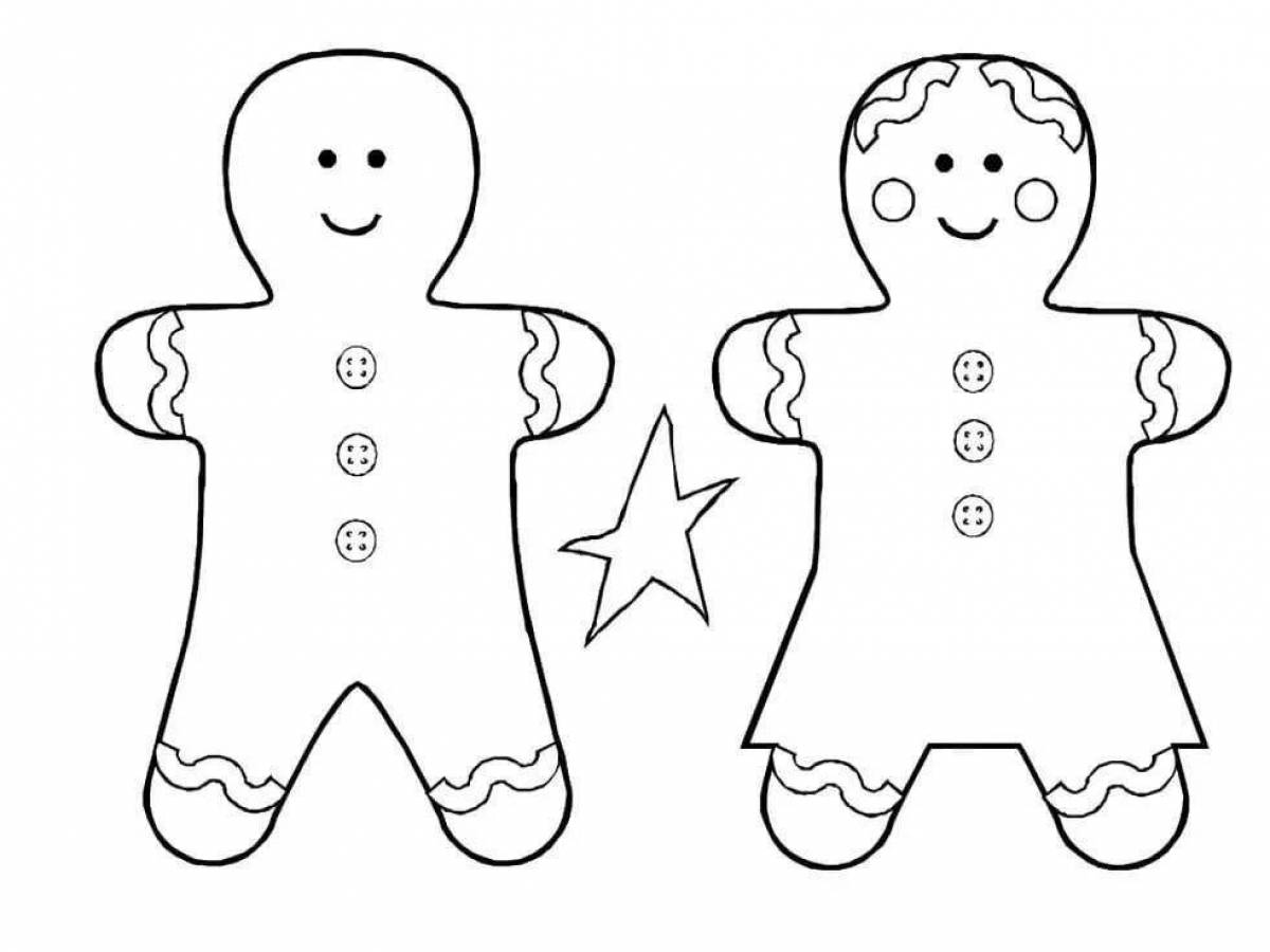 Gingerbread man coloring page