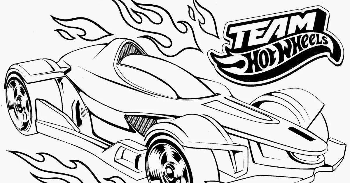 Hot wheels coloring page