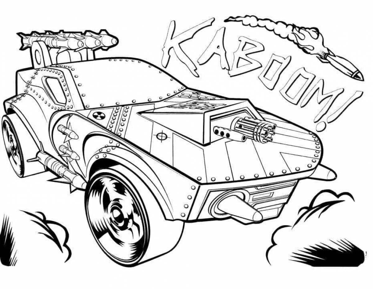 Coloring page dazzling hot wheels cars