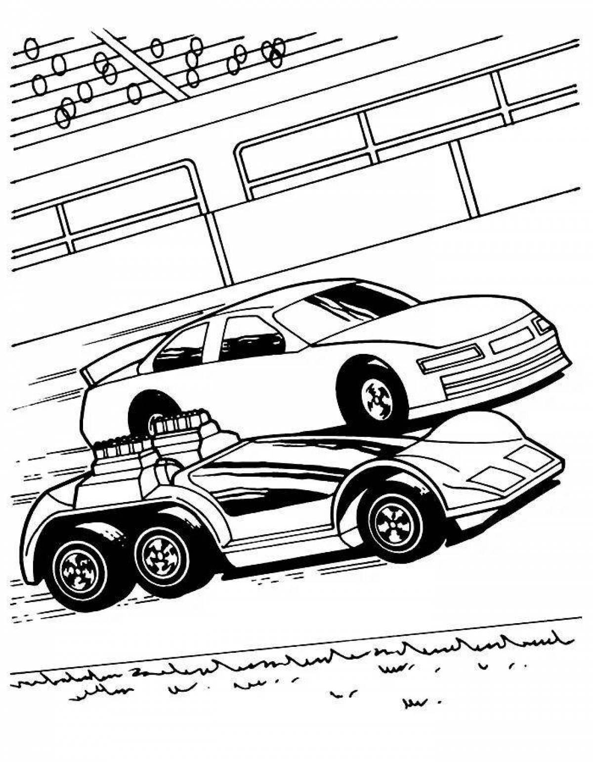 Attractive coloring pages of hot wheels cars