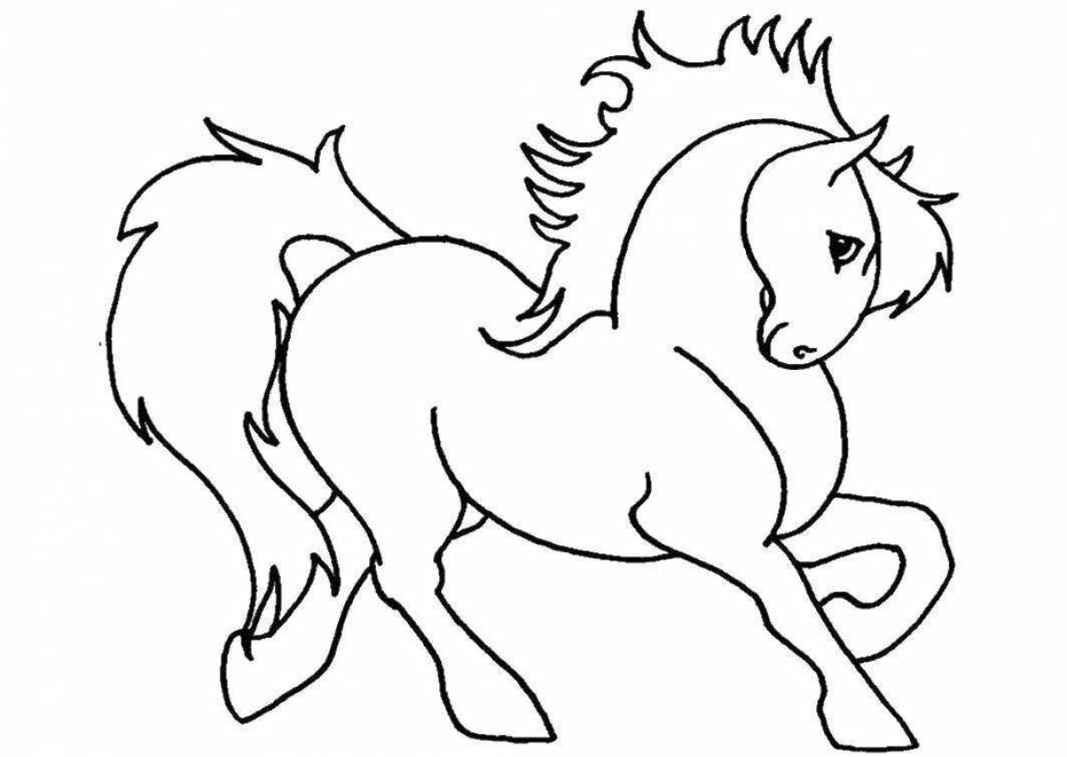 Fine coloring horse