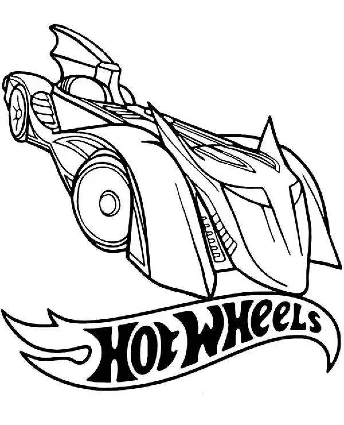 Красочная раскраска hot wheels