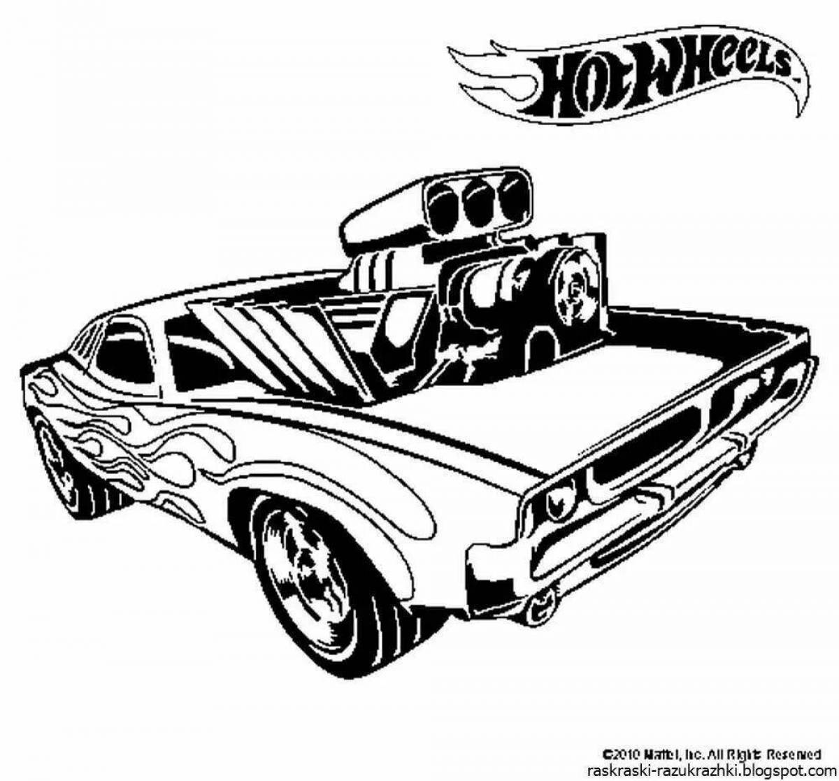 Fabulous hot wheels coloring pages
