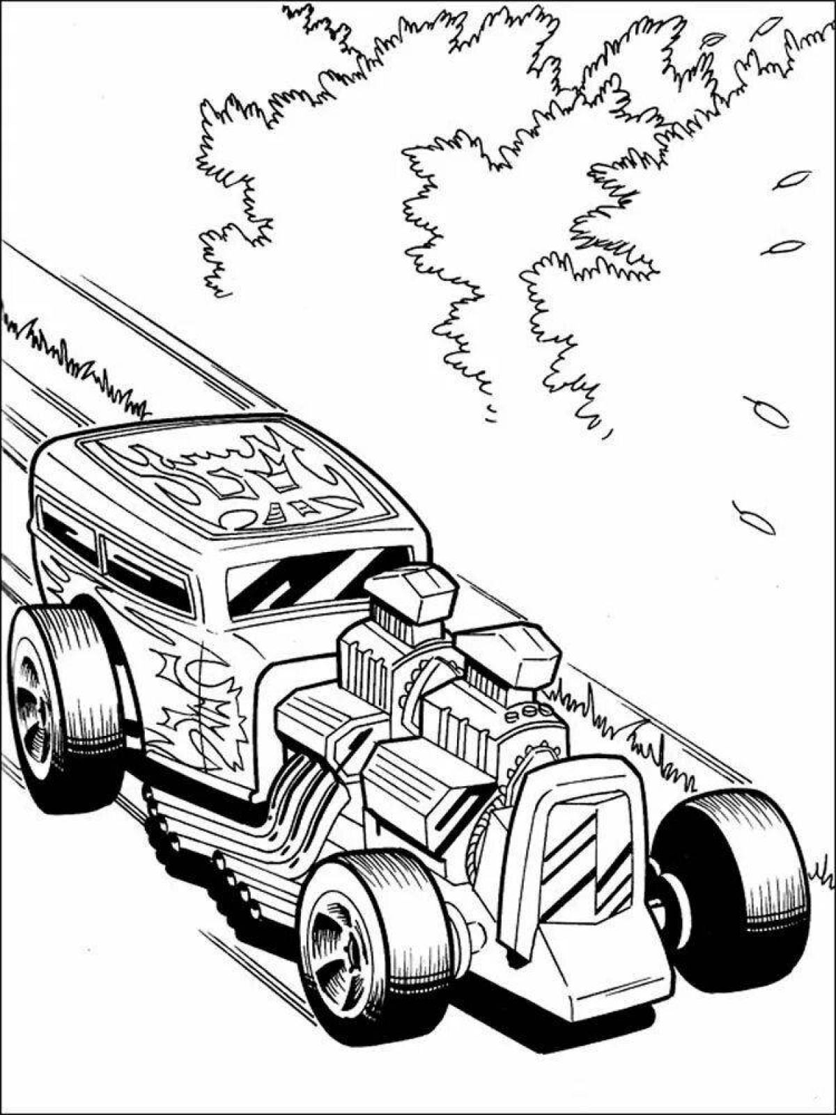 Hot wheels deluxe coloring pages
