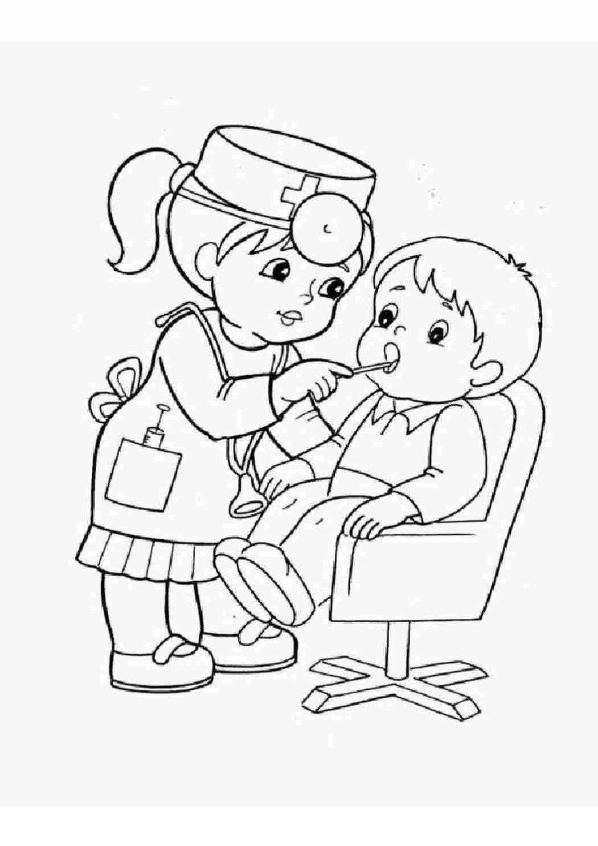 Colorful job coloring pages for the little ones