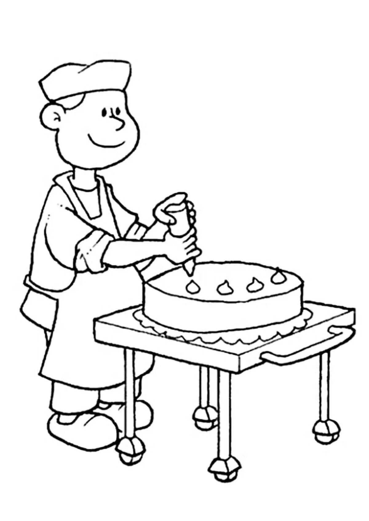 Colorful job coloring pages for students
