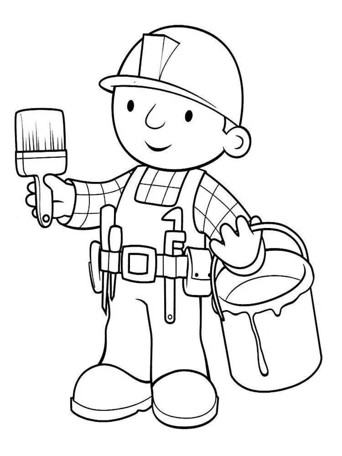 Colorful job coloring pages for wanderers