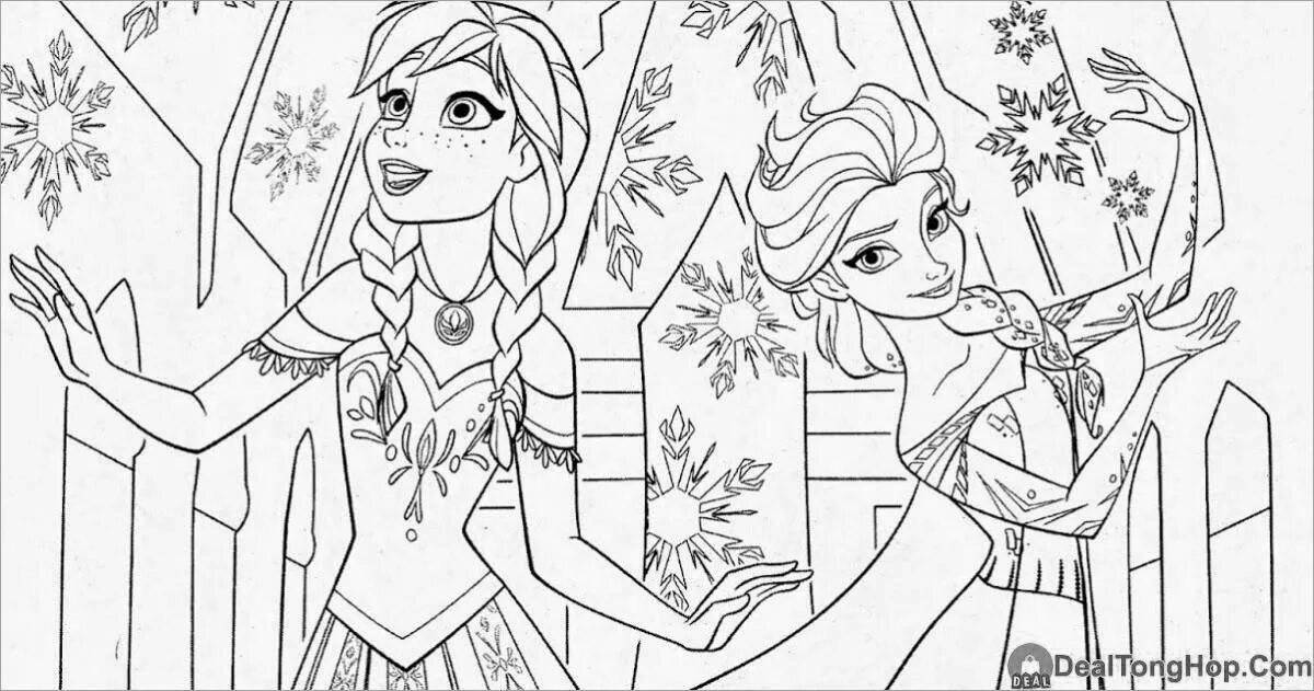 Refreshing elsa coloring for girls