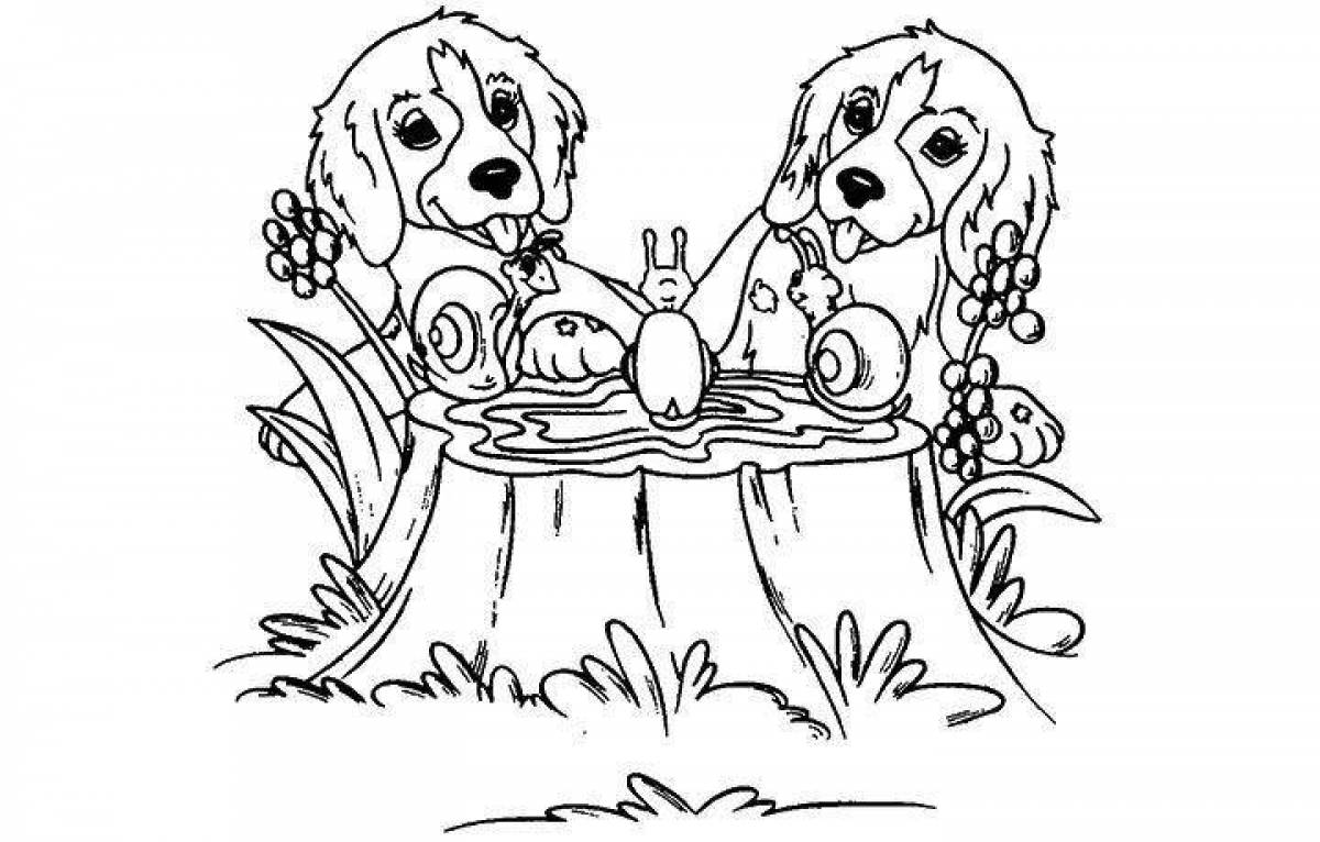 Coloring pages with dogs for girls