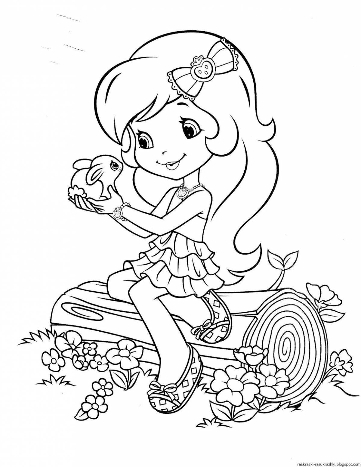 Nice coloring book for girls 5-7 years old