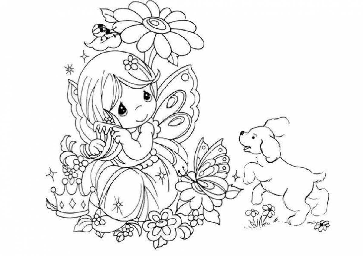 Exquisite coloring book for girls 5-7 years old