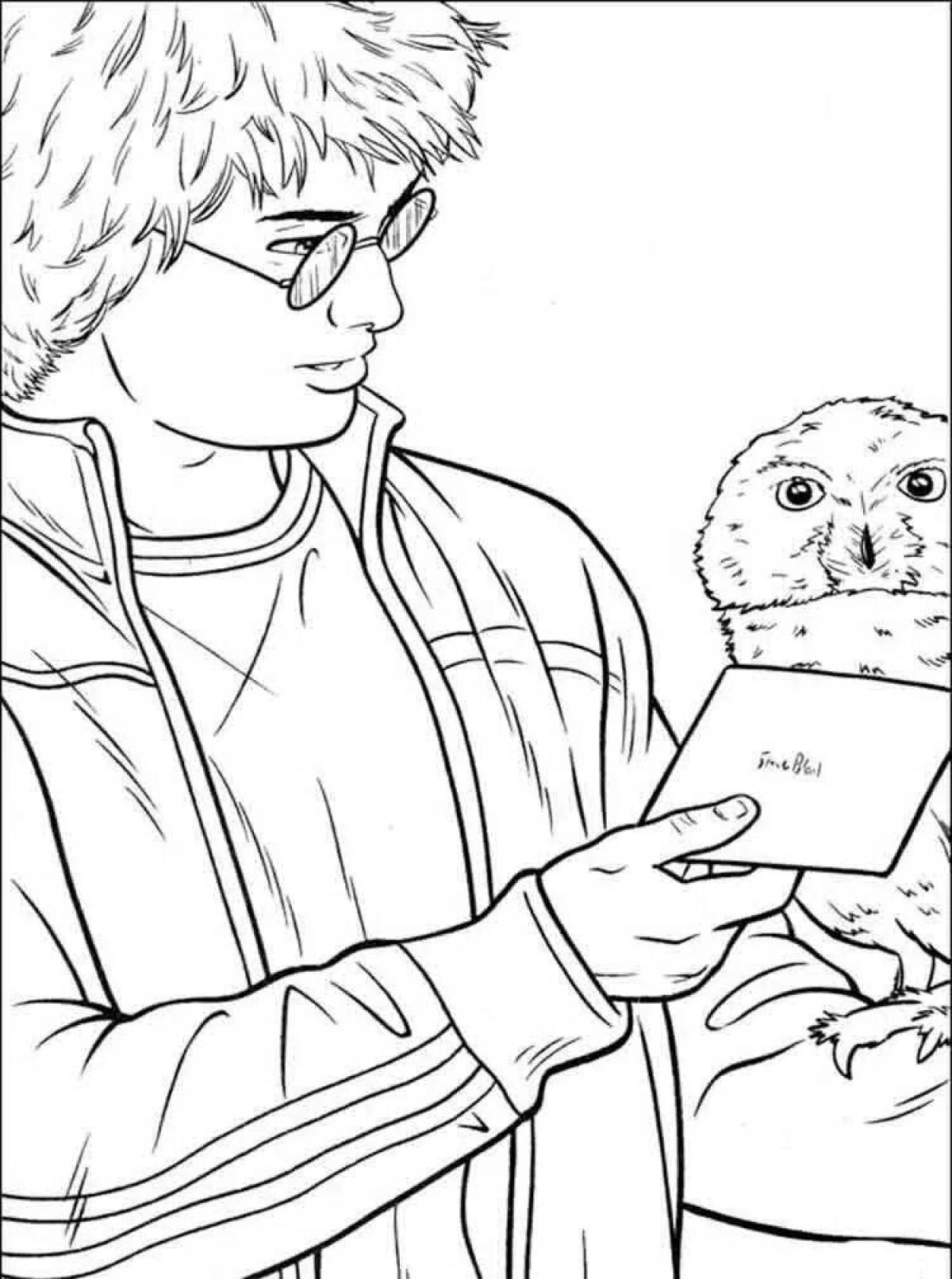 Harry potter glitter coloring book