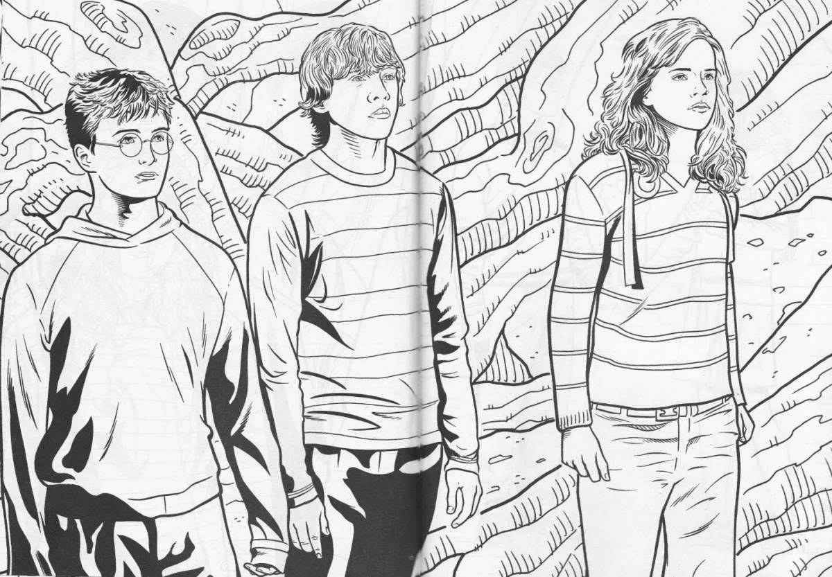 Harry potter wonderful coloring book