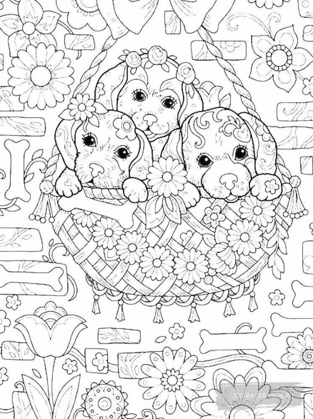 Color crazy anti-stress coloring book for children 7-8 years old