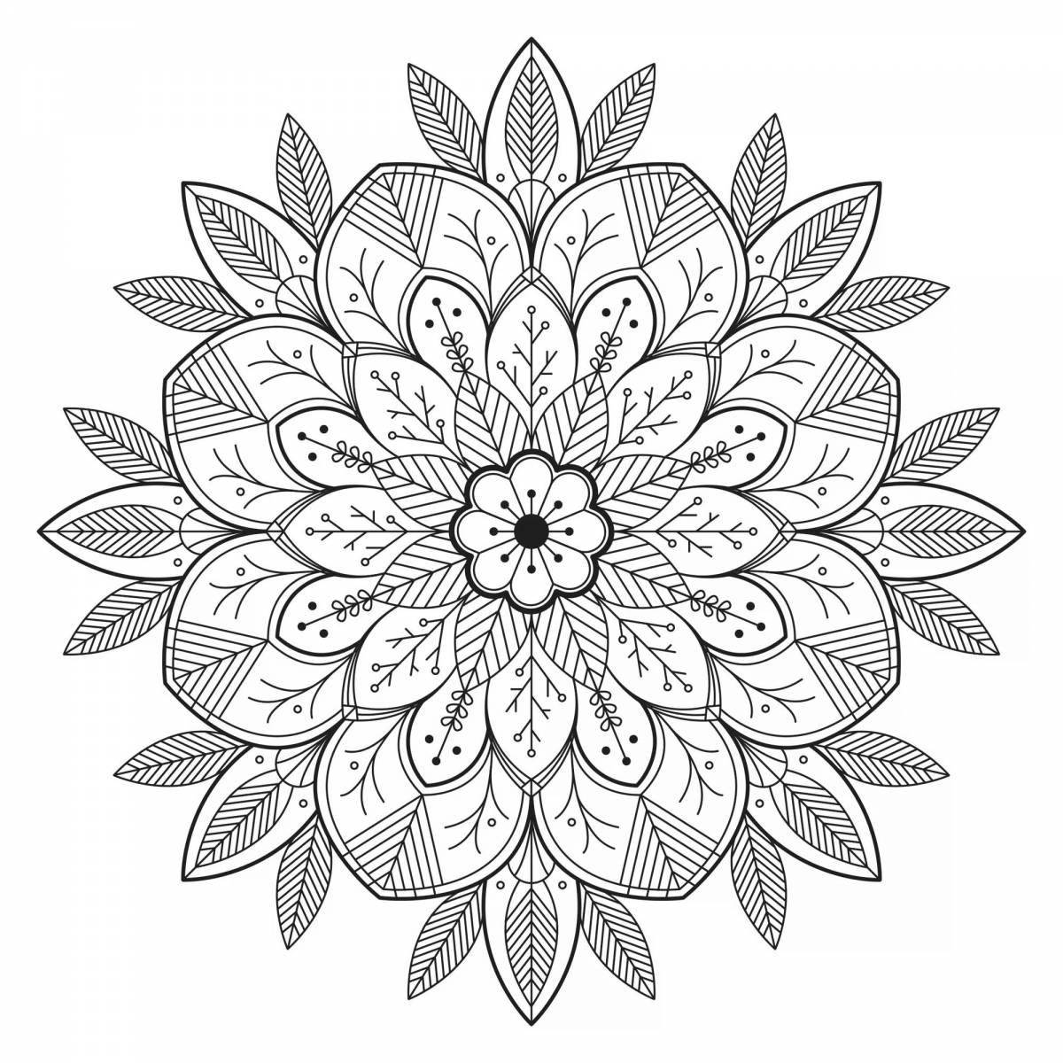 Мирная раскраска цветы антистресс