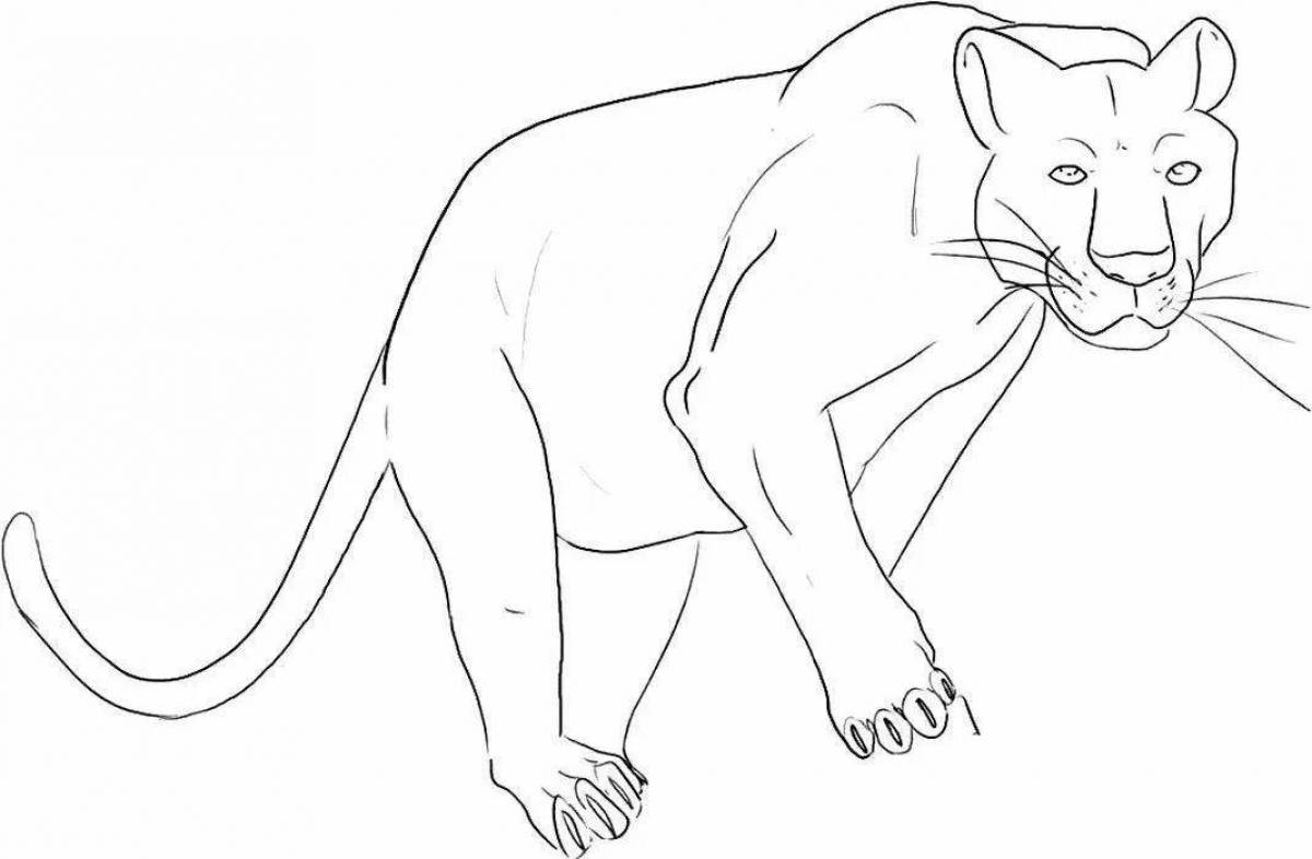 Majestic panther coloring page
