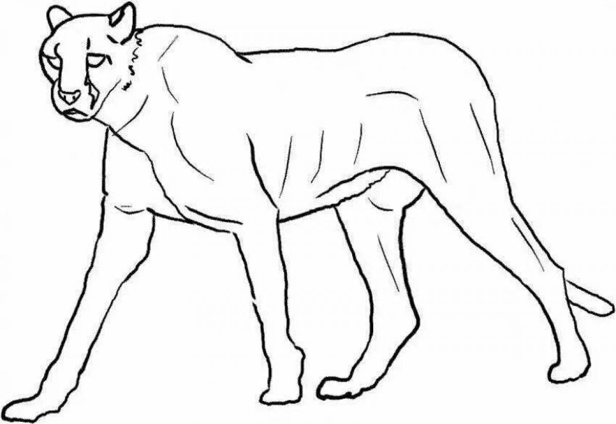 Gorgeous panther coloring page