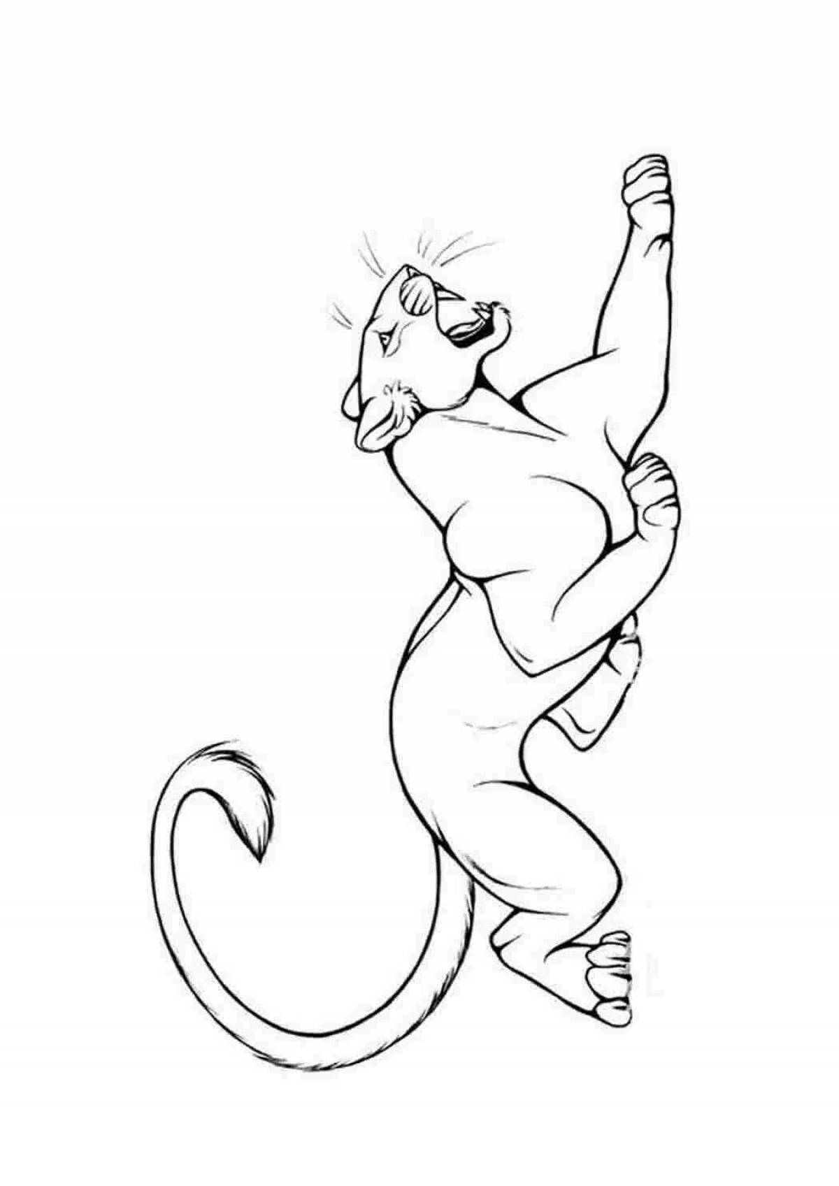 Charming panther coloring book