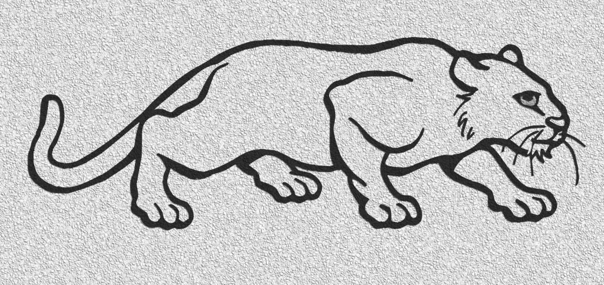 Intriguing panther coloring page