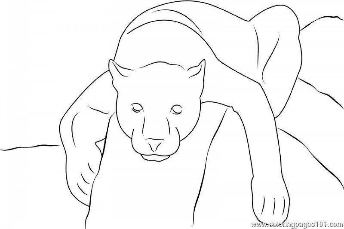 Impressive panther coloring page