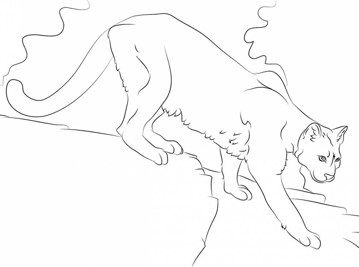 Photo Coloring page bright panther
